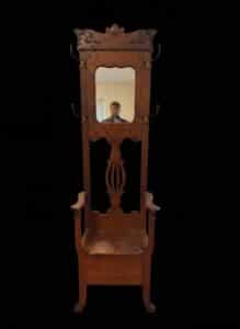 Antique-Tiger-Oak-Hall-Tree-with-Mirror-and-Bench