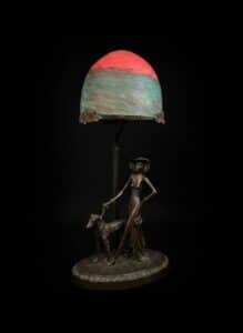 Art-Deco-Lady-with-Borzoi-Dog-Lamp-1