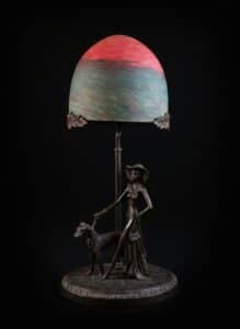 Art-Nouveau-Lady-and-Dog-Table-Lamp-Style-of-Frederic-Remington