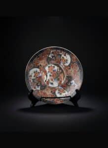 Art-Pottery-Vase-with-Ivy-Motif-and-Decorative-Plate-with-Glass-Pitcher-1