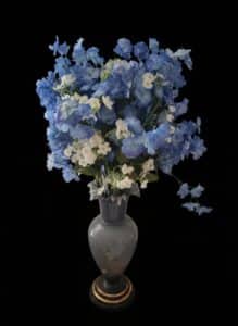 Artificial-Delphinium-and-Babys-Breath-Floral-Arrangement-in-Blue-Glass-Vase