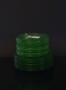 Collection-of-Anchor-Hocking-Forest-Green-Depression-Glassware