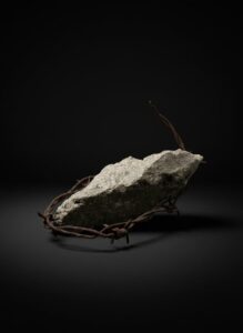 Concrete-Fragment-with-Barbed-Wire-Decorative-Art-Piece-second-image