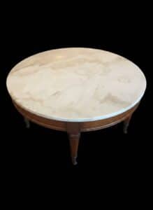 Federal-Style-Marble-Top-Coffee-Table-with-wheels
