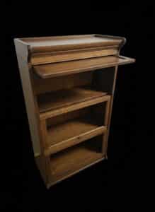 Globe-Wernicke-Style-Three-Stack-Barrister-Bookcase-with-Leaded-Glass-second-image