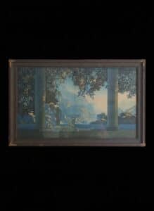 Maxfield-Parrish-Daybreak-Lithograph-Print-with-Original-Frame