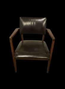 Mid-Century-Modern-Walnut-and-Faux-Leather-Armchair-by-Boling-Chair-Company-fourth-image