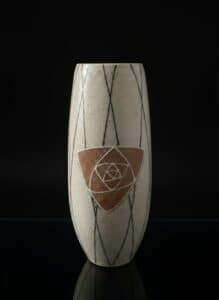 Mid-Century-Modern-West-German-Ceramic-Vase-by-Scheurich-Model-