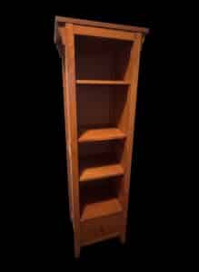 Mission-Style-Tall-Bookcase-with-Drawer