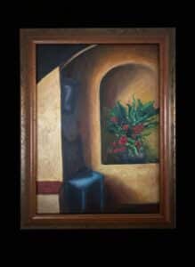 Oil-Painting-of-Floral-Niche-Interior