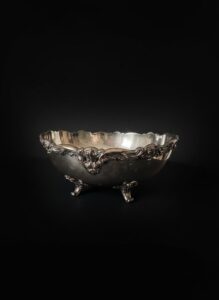 Ornate-Silver-Plated-Footed-Centerpiece-Bowl-by-Reed-Barton