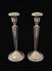 Pair-of-Weighted-Sterling-Silver-Candlesticks