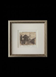 Sebilj-Sarajevo-Etching-by-Vladimir-Pintari-1