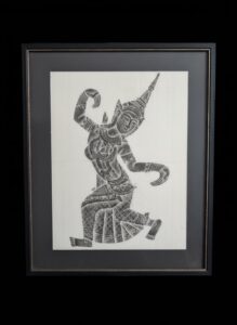 Thai-Temple-Rubbing-of-Apsara-Dancer