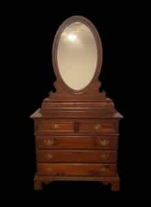 Victorian-Revival-Walnut-Dresser-with-Mirror