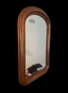 Vintage-Arched-Wall-Mirror-with-Wood-Frame