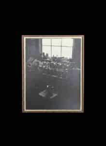 Vintage-Black-and-White-Pottery-Studio-Photograph