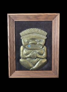 Vintage-Brass-Wall-Plaque-Muisca-Style-Figure