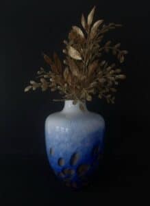 Vintage-Cobalt-Blue-Vase-Murano-Style-With-Gold-Accent