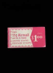 Vintage-US-Postage-Stamp-Booklet-Scott-Ca-c-Airmail