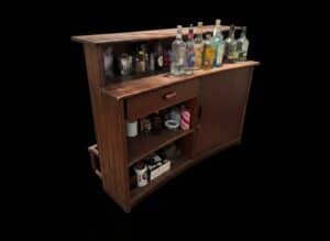 Vintage-Wooden-Bar-Cabinet-with-Accessories-1