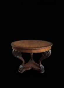 th-Century-Round-Empire-Table-with-Split-Pedestal-Lion-Paw-Base-Mahogany