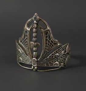 Art-Nouveau-Style-Sterling-Silver-Dragonfly-Cuff-Bracelet-second-image