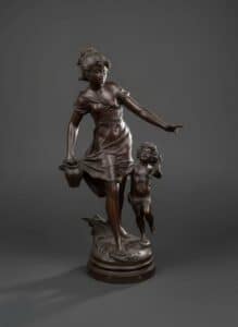 Bronze-Figural-Sculpture-of-Mother-and-Child-attributed-to-Moreau