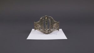 Collection-of-Vintage-Ethnic-and-Sterling-Silver-Bracelets-and-a-k-Gold-Filled-Chain-Necklace-second-image