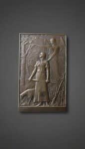 Daniel-Dupuis-Bronze-Plaque-La-Fileuse-second-image