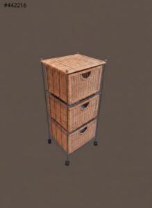 Drawer-Wicker-Storage-Unit-with-Metal-Frame