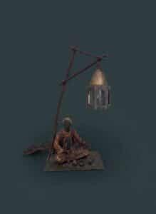 Franz-Bergman-Orientalist-Cold-Painted-Bronze-Figural-Lamp