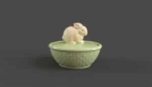 Hallmark-Ceramic-Bunny-Rabbit-Basket-Dish-second-image