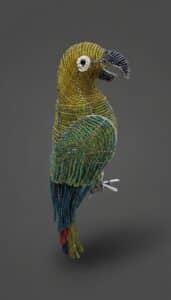 Handcrafted-Beaded-Wire-Parrot-Sculpture-African-Folk-Art-second-image