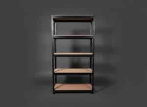 Industrial-Black-Metal-Boltless-Shelving-Unit