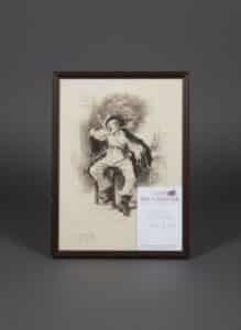 Jean-Louis-Ernest-Meissonier-The-Smoker-Etching-Original-Print