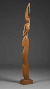 Mid-Century-Modern-Carved-Wood-Stylized-Female-Figure-second-image