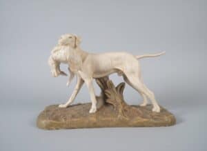 Royal-Dux-Bohemia-Porcelain-Hunting-Dog-with-Rabbit-Figurine
