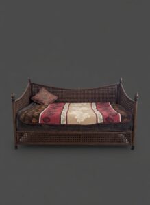 Vintage-Arched-Back-Rattan-Daybed