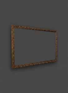 Vintage-Hollywood-Regency-Gold-Gilt-Mirror-Ornate-Rectangular-Carved-Frame