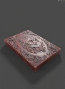 Vintage-Tooled-Leather-Equestrian-Keepsake-Box