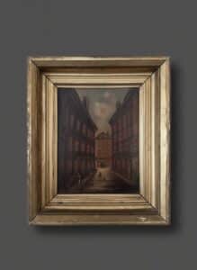Vintage-Urban-Street-Scene-Oil-Painting