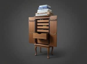 Vintage-Wooden-Jewelry-Armoire-with-Side-Doors
