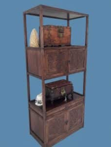 Antique-Chinese-Huanghuali-Wood-Carved-Display-Cabinet-second-image