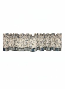 Floral-Print-Window-Valance-with-Striped-Trim-and-Scalloped-Edge