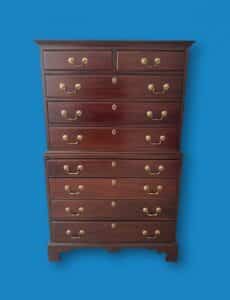 Henkel-Harris-Mahogany-Chippendale-Style-Chest-on-Chest-second-image