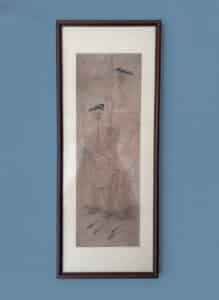 Japanese-Painting-Kingfisher-and-Lotus-Hanging-Scroll-second-image