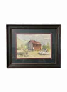 Original-Watercolor-Painting-of-a-Rustic-Shed-by-Charles-Oglesby-Longabaugh
