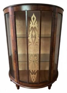 Vintage-Art-Deco-Mahogany-Curved-Glass-Curio-Cabinet