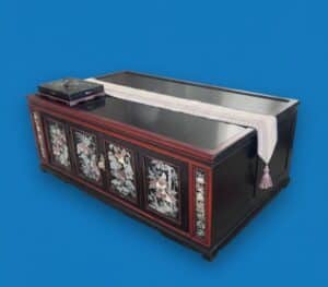 Vintage-Chinese-Mother-of-Pearl-Inlaid-Black-Lacquer-Coffee-Table-second-image